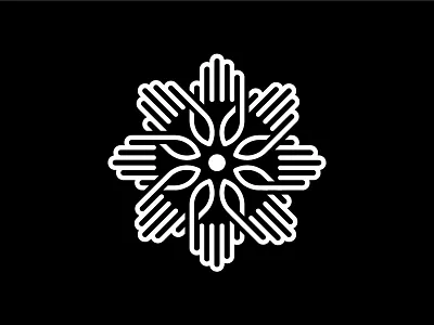 Hands & Nature flower hands logo nature plant