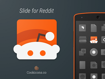 Slide Product Icon android app icon icon iconography material material design product icon reddit slide for reddit