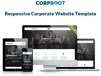 Responsive Corpboot bootstrap html template html5 htmlcss mobile friendly mobile ready responsive template