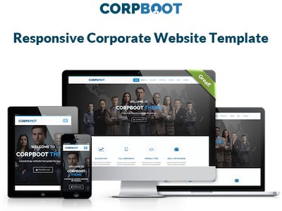 Responsive Corpboot bootstrap html template html5 htmlcss mobile friendly mobile ready responsive template