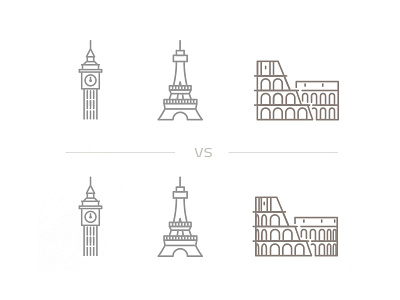 ちょっと手伝っていい？Halp.jpg france halp icon illo italy landmarks london minimal paris rome stroke uk