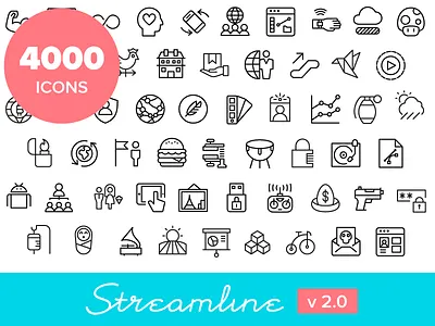 4000 icons! Streamline 2.0 launched ai android icon icons ios sketch svg vector