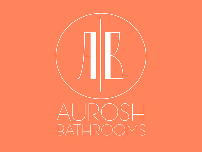 Aurosh Bathrooms Branding aurosh bathroom brand branding design logo orange