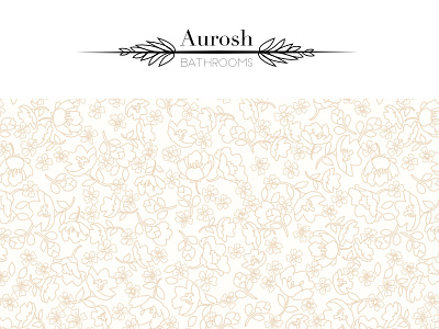 Aurosh Bathrooms Branding bathroom beige brand branding brief design flowers logo