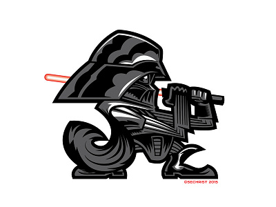 Say Hello To The Bad Guy character darth vader illustration star wars vector