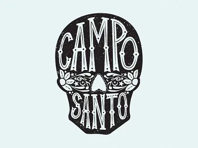 Campo Santo hand type illustration typography