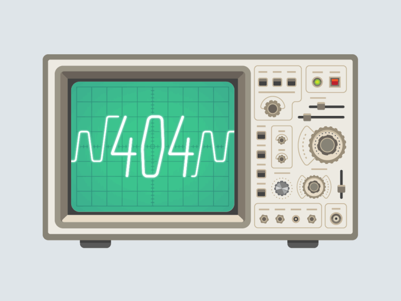 404 Not Found 404 electronics flat not found oscilloscope vector