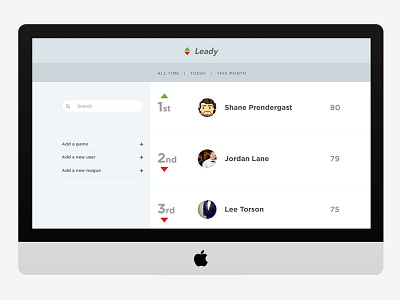 Leady Website interface side project