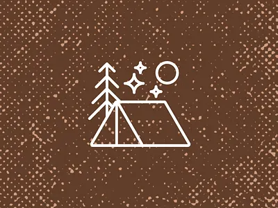 Exterior icon set °1 brown design exterior flat icon icon design tent texture