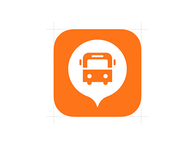 Bus icon app bus car icon logo pin