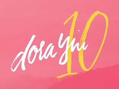 dora anniversary brush lettering calligraphy hand lettering lettering