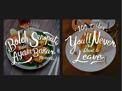 EATJKT Social Media Promo Lettering Set 01 drawing food hand letter letter lettering type typography words