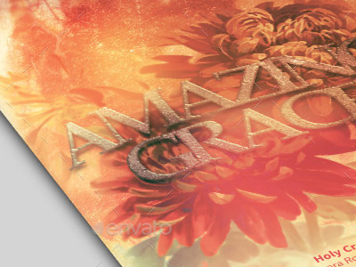 Amazing Grace Funeral Program Template gospel grace bulletin marketing modern photoshop program psd religious sermon sunday template youth