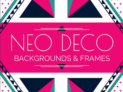 Neo Deco: A clean, modern style inspired by Art Deco art deco borders creative market design elements frames neo deco templates vectors wingsart