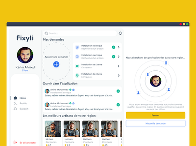 Fixily web & mobile app handy men app mobile app saas design ui ux web app