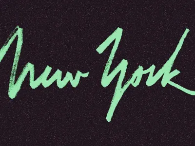 New York brush lettering new york typography