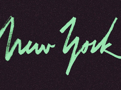 New York brush lettering new york typography