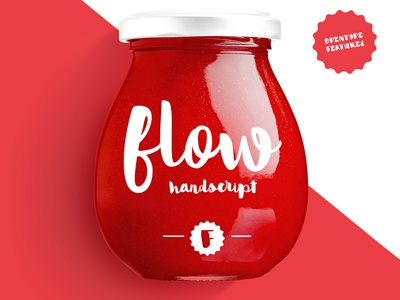 Flow Handscript /typeface brush type font hand type lettering type typography