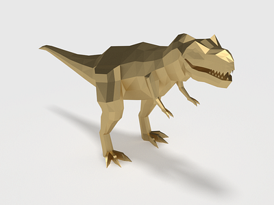 Low Poly T-Rex 3d blender low poly rawr