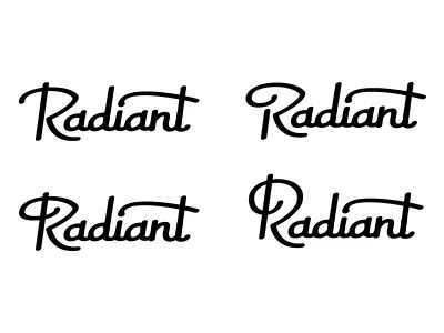 Radiant custom typography lettering radiant wordmark