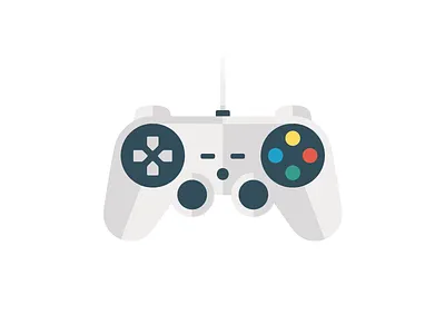 Gamepad controller design flat game gamepad illustration pad sony playstation vector