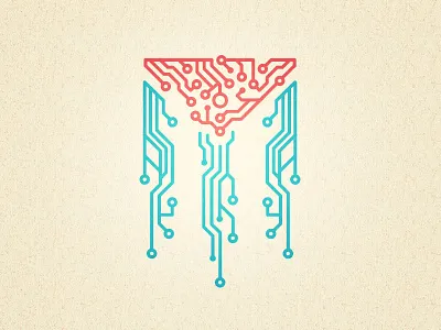 Cuban Tech Flag brand circuit cuba cuban flag imago logo tech wires