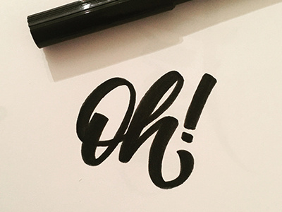 Oh 365 project brush brush type calligraphy hand hand lettering hand type lettering letters type typography