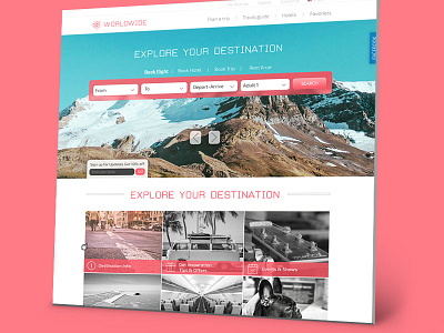 traveling web application app application home page perspective search traveling ui ux web