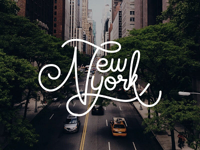 New York! handtype lettering new york nyc script sketch travel type typography