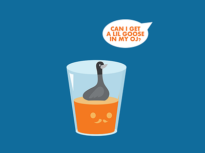 Grey Goose advertising alcohol cartoon character cute flat goose graphic illustration minimalist vancouver vector