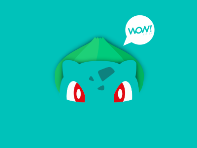 Bulbasaur WOW bulbasaur character design icon pokemon