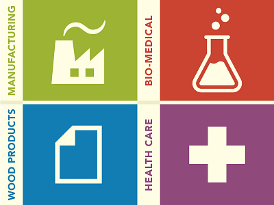 Industry Icons 2 beaker bio medical bubbles factory health health care icon icons manufacturing paper smoke wood products