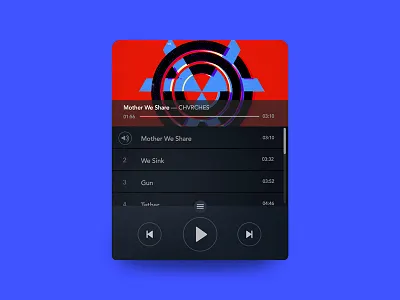 Music Player chvrches menu music music player music ui play time ui user interface