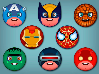 superheroes smiles icon marvel photoshop smile superhero vector