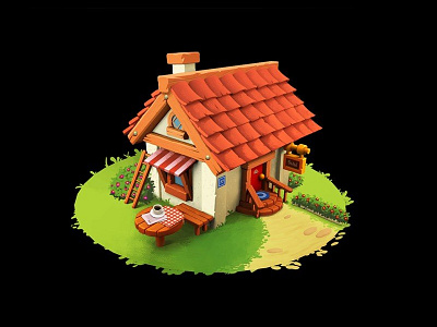 Dream №15 - Cottage art build concept cottage game home