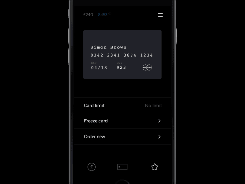 Control your card card dimes dimes.io finance limit