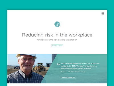 Redesign of Sentinel Alert clean minimal single startup whitespace