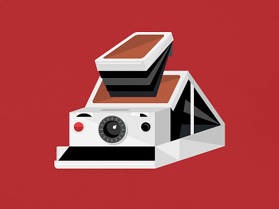 SX-70 camera flat illustration lens polaroid sx 70 sx70 vintage