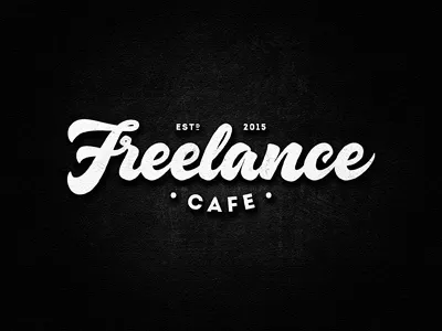 Freelance Cafe cafe custom drawing freelance hand drawn lettering logo logotype