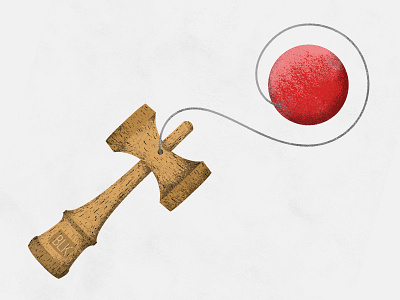 Spike! design grain illustration kendama play texture