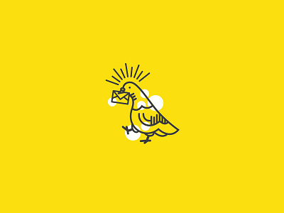 Carrier Pigeon bird dots illustration pigeon