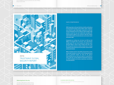 Security Report — Alternate Cover Design blue booklet buildings city cityscape cubes grid illustration isometric print