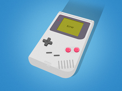 Gameboy blue flat game boy gameboy illustration illustrator vector