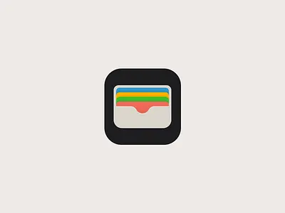 Wallet Icon app apple cards colors finance icon ios9 pocket safe simple stack wallet