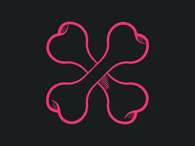 Lovely Bones bones cross illustration illustrator pink vector