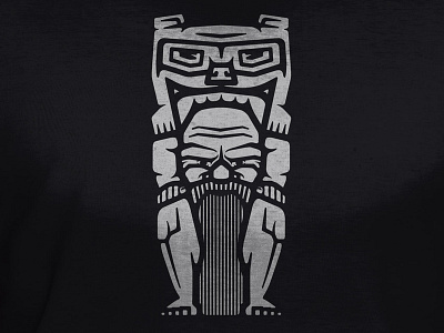 Bear Spirit Totem bear beard carve graphic old man spirit t shirt totem vector within the fold wood