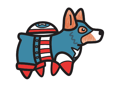 Captain Americorg captain america corgi cute illustration marvel sticker super corgi super hero vector