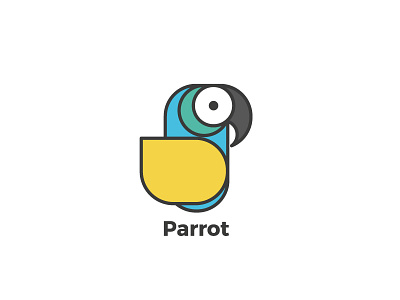 Parrot bird geometric illustration parrot vector