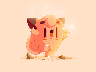 Clefairy | #35 35 artwork clefairy gaming illustration monster nintendo pocket pokemon