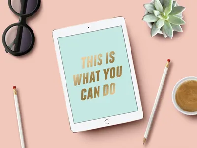 iPad Air 2 · Mockup blogger calligraphy custom device ipad mobile mockup scene template typo ui web